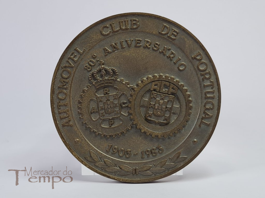 Medalha em bronze comemorativa do 80º Aniversário do ACP 1903 -1983