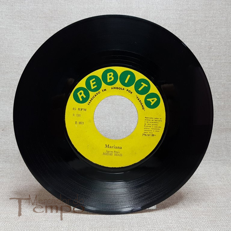 Raro Disco 45 rpm Angola - Águias Reais - Show da Ilha 