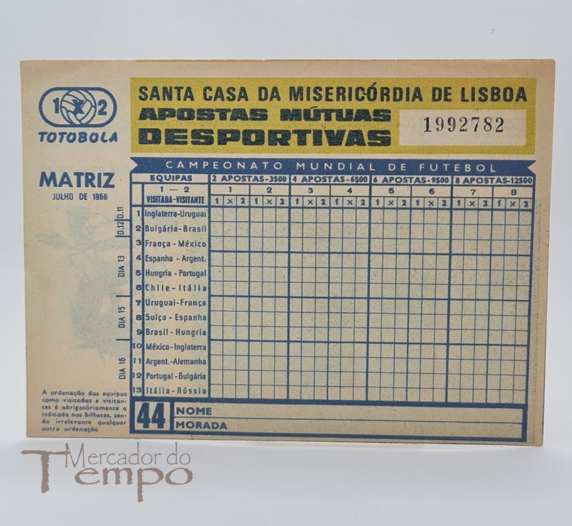 Totobola do Campeonato do Mundo de Futebol de 1966 