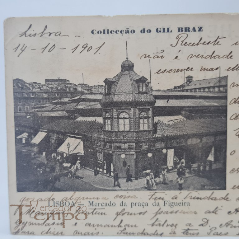 Lisboa – Mercado da Praça da Figueira, Collecção do Gil Braz, 1901