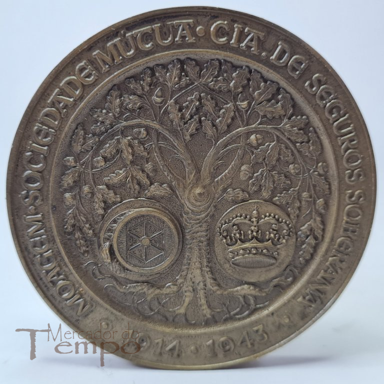 Medalha bronze 25º aniv. Companhia de Seguros Soberana 1943-68