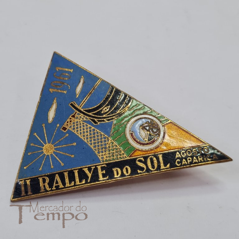 Crachá esmaltado do II Rallye do Sol, Costa da Caparica, 1961