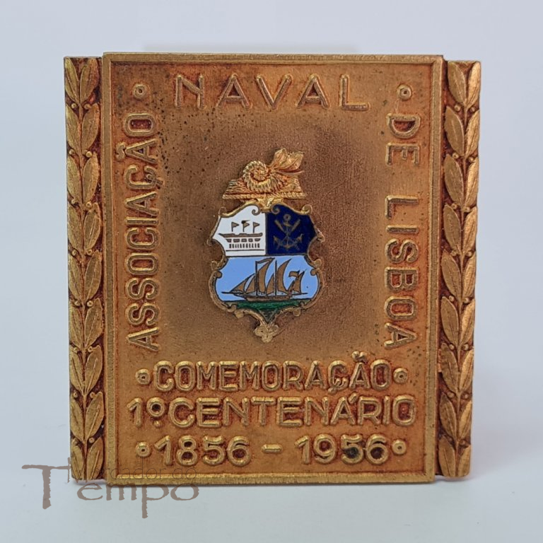Associação Naval de Lisboa, medalha com esmaltes comemorativa do 1º Centenário 1856 – 1956