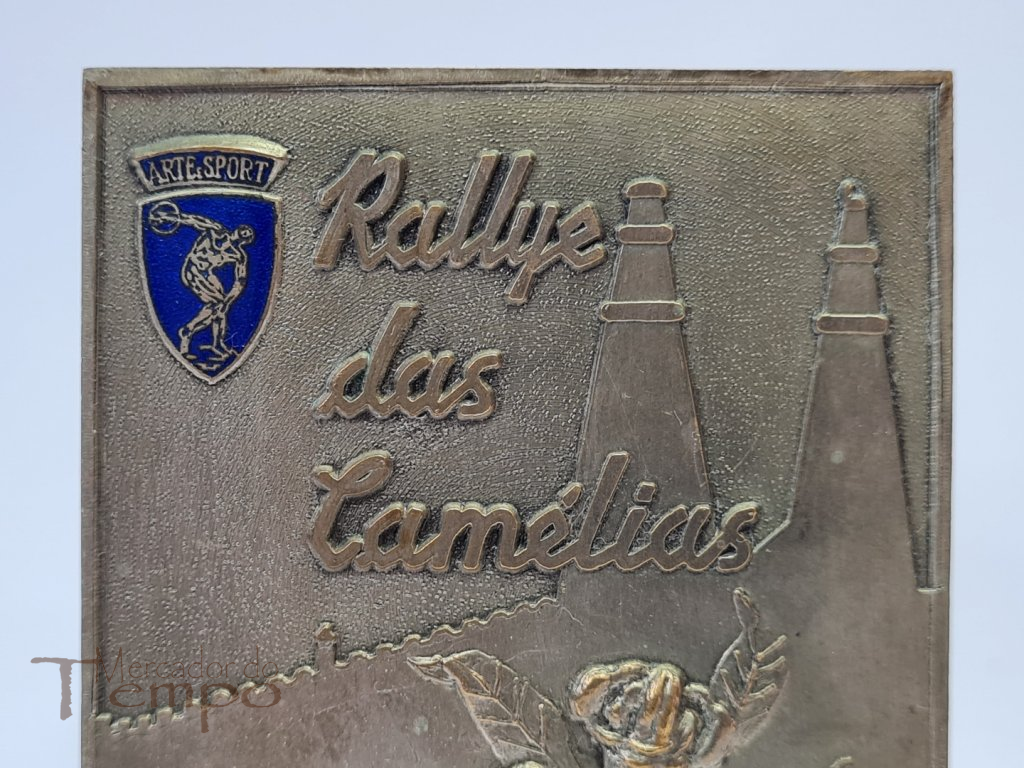 Placa com esmaltes Rallye das Camélias Sintra 1971