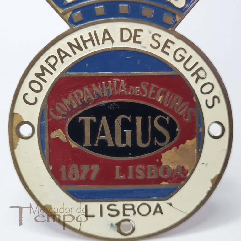 Placa esmaltada da Companhia de Seguros Tagus