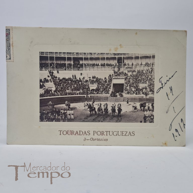Postal Tauromáquico, Touradas Portuguezas – Cortezias, 1912