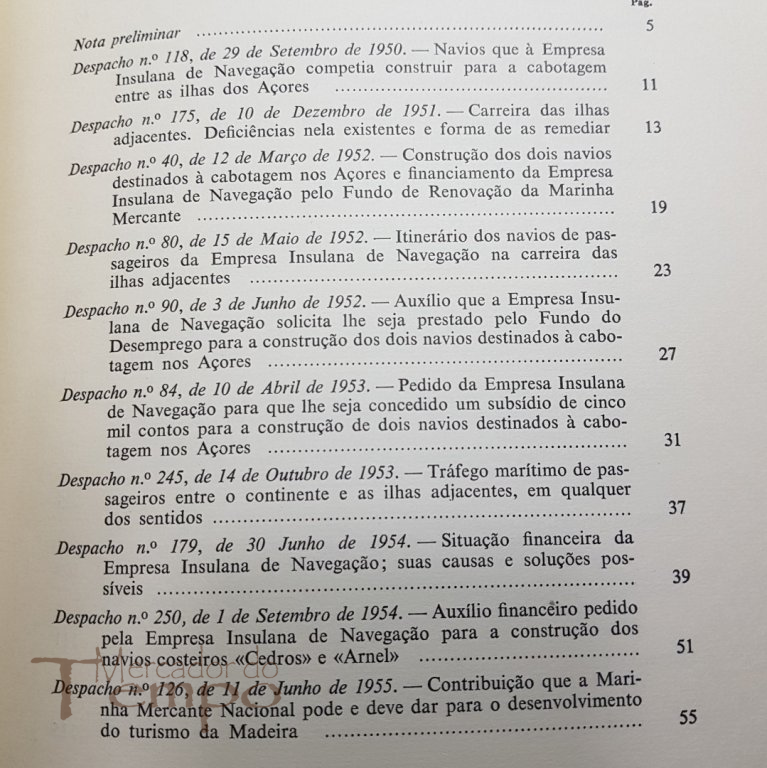 A Navegação para as Ilhas Adjacentes, 1958