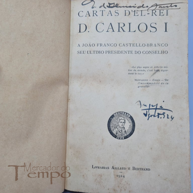 Cartas D'El Rei D.Carlos I a João Franco, 1924