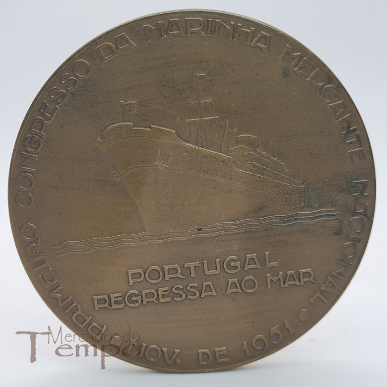 Medalha bronze João da Silva. 1º Congresso da Marinha Mercante Nacional, 1951