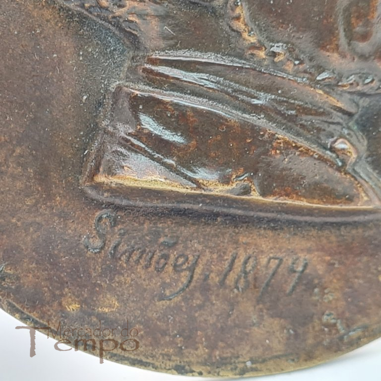 Grande Medalhão em bronze, Alexandre Herculano, 1897
