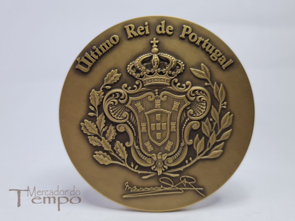 Medalhão bronze Cinquentenário da morte de D.Manuel II 1932-1982