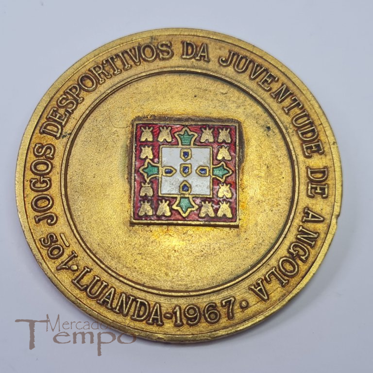 medalha /condecoração comemorativa dos Primeiros Jogos Desportivos da Juventude de Angola, Luanda 1967