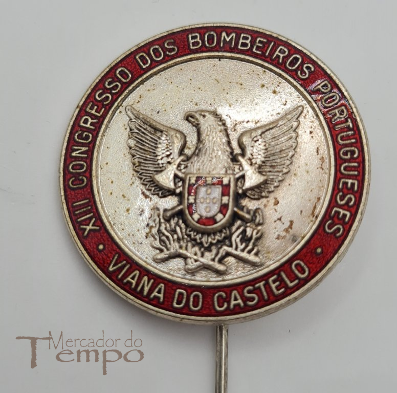 
Pin/ placa esmaltado XIII Congresso dos Bombeiros Portugueses, Viana do Castelo.
 