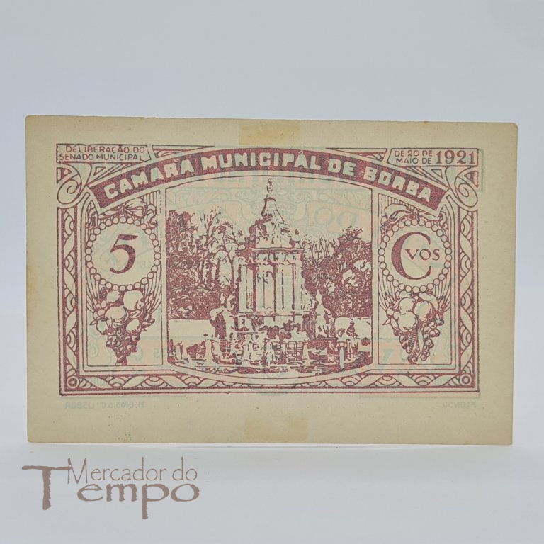 Cédula 5 centavos Câmara Municipal de Borba