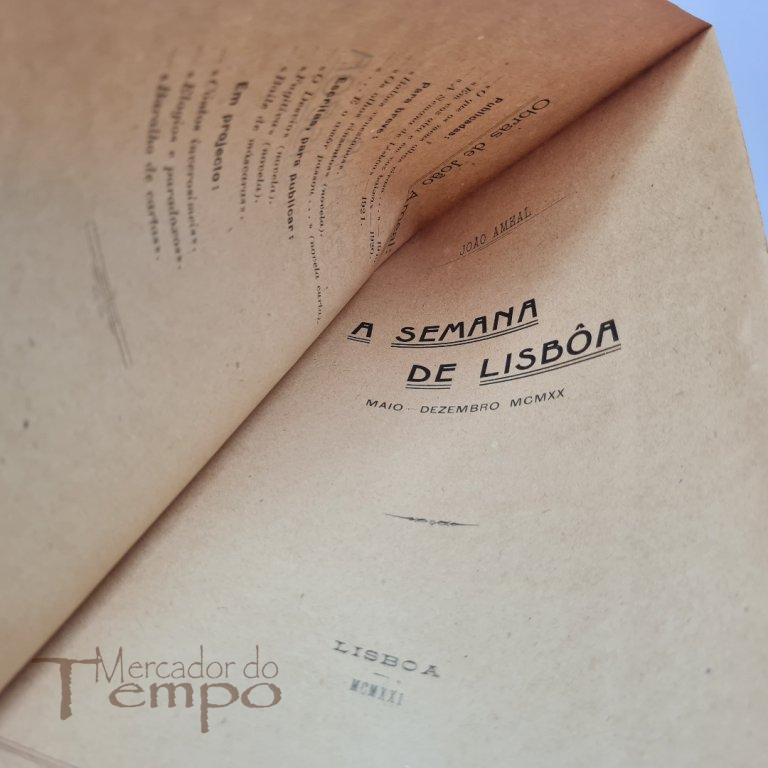 A semana de Lisboa, João Ameal, 1921