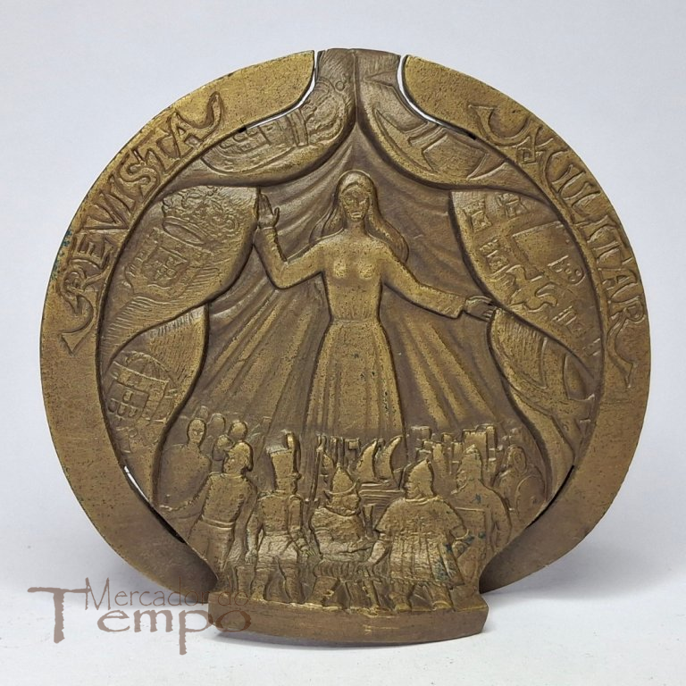 Medalha em bronze comemorativa dos 144 anos da Revista Militar