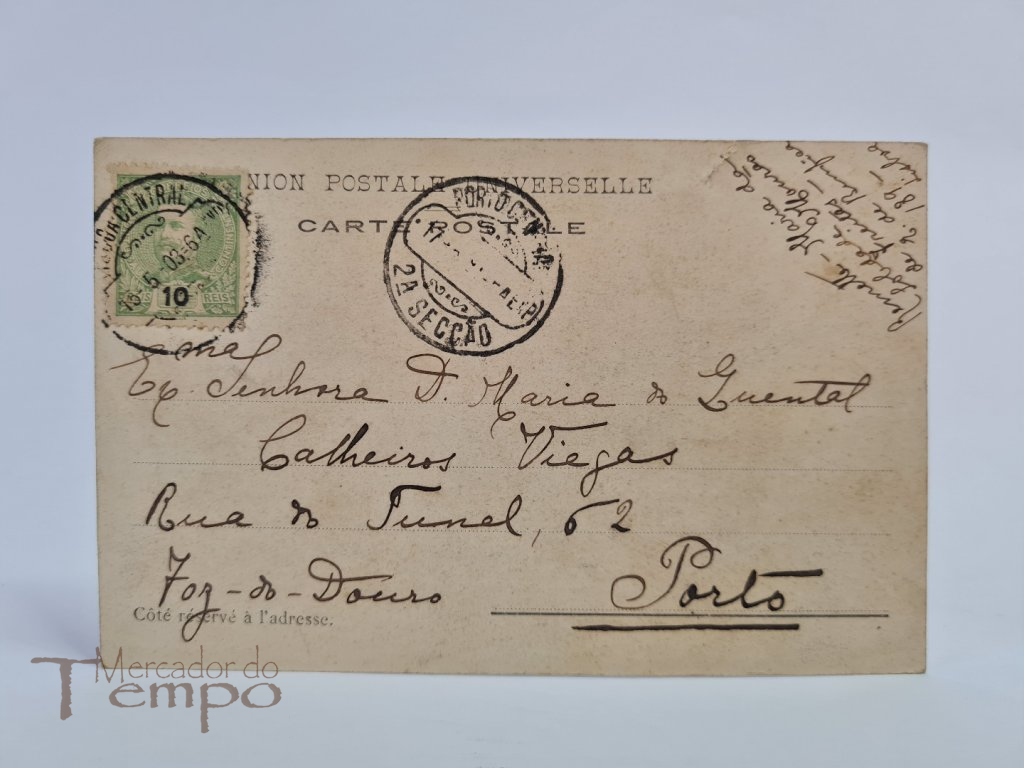  Postal, Monarcas Portugueses – 2ª Dinastia, postal circulado e datado de 1903. 