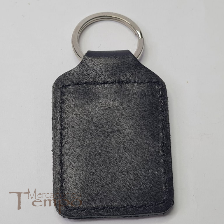 Porta chaves cabedal com simbolo da Citroen esmaltado