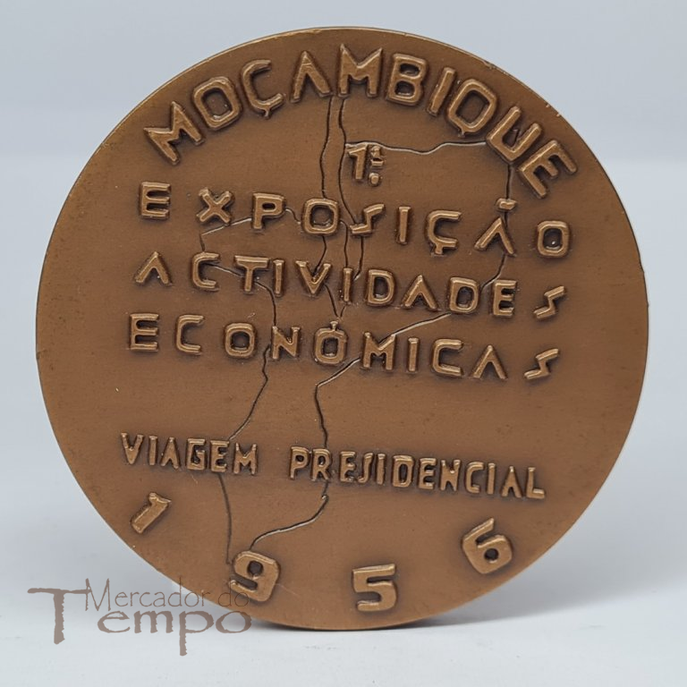 Medalha bronze Viagem Presidencial a Moçambique, 1956