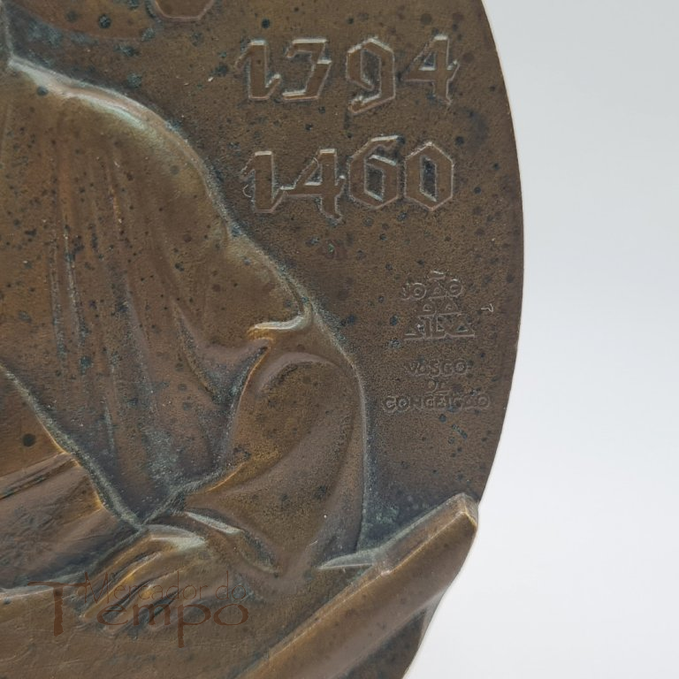 Medalhão bronze D.Henrique O Navegador, João da Silva, 1960