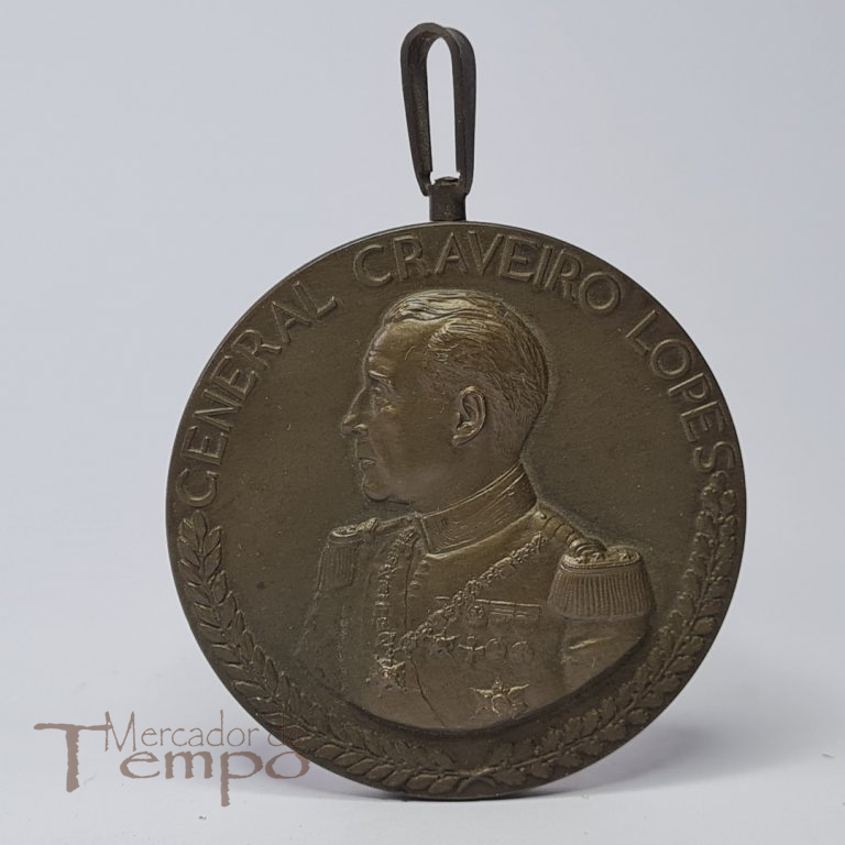 Medalha bronze visita do General Craveiro Lopes a Angola e S.T. e Principe, 1954