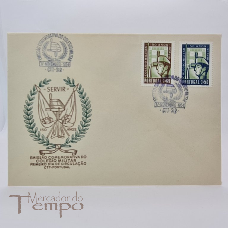 Envelope 1º Dia de Circulação, comemorativo 150 anos do Colégio Militar, 1954