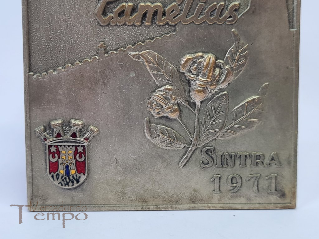 Placa com esmaltes Rallye das Camélias Sintra 1971