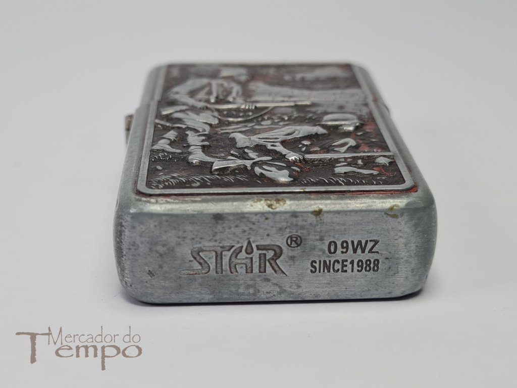 Isqueiro Star, tipo Zippo figuras militares Alemães da 2ª Guerra Mundial.