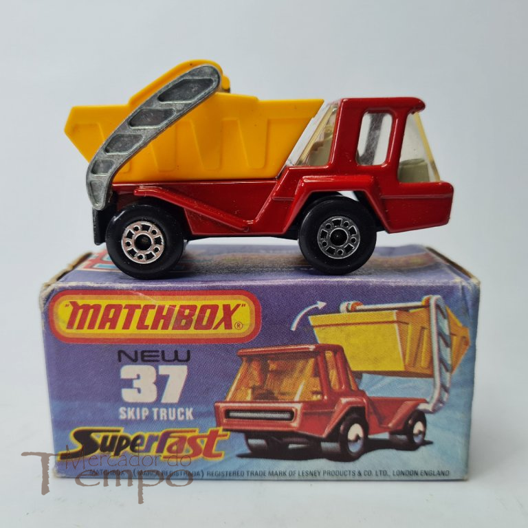 Miniatura Matchbox Skip Truck superfast #37 com caixa original