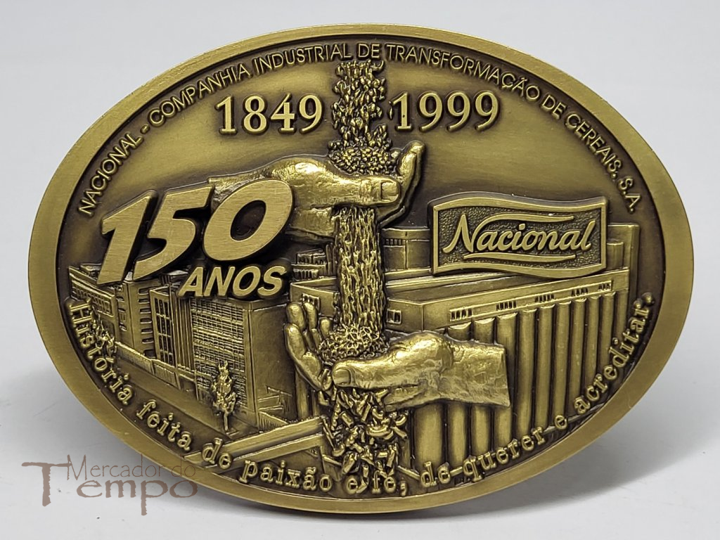 Medalha em bronze comemorativa dos 150 anos da Nacional, 1849 - 1999