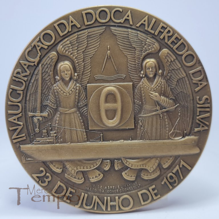 Medalha em bronze, Lisnave, Inauguração da Doca Alfredo da Silva, 1971