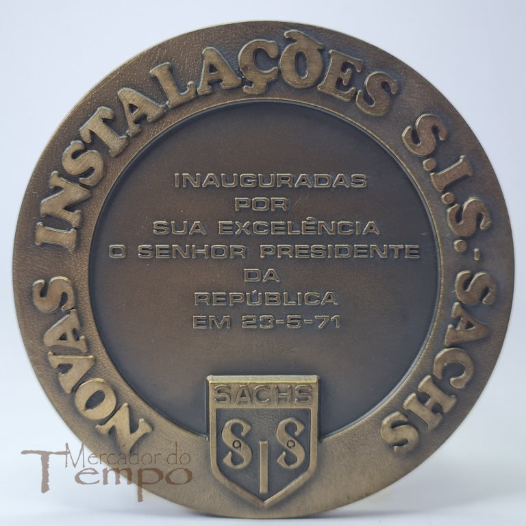 Medalha bronze Inauguração da fábrica de motas S.I.S. Sachs, 1971
