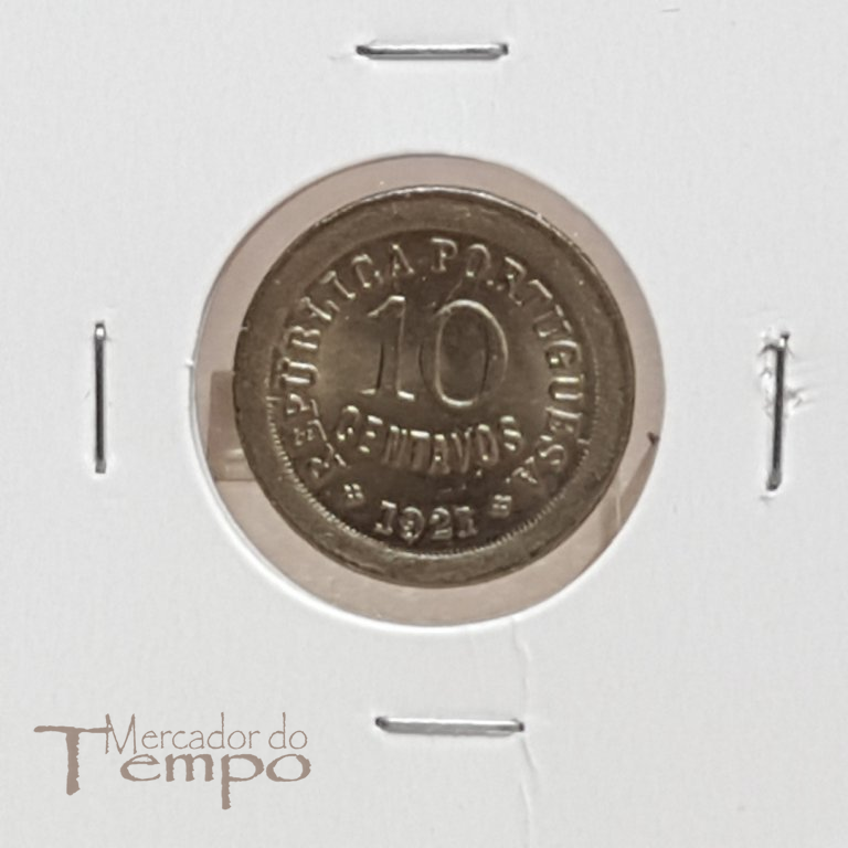 Moeda de 10 centavos Cupro-Niquel 1921