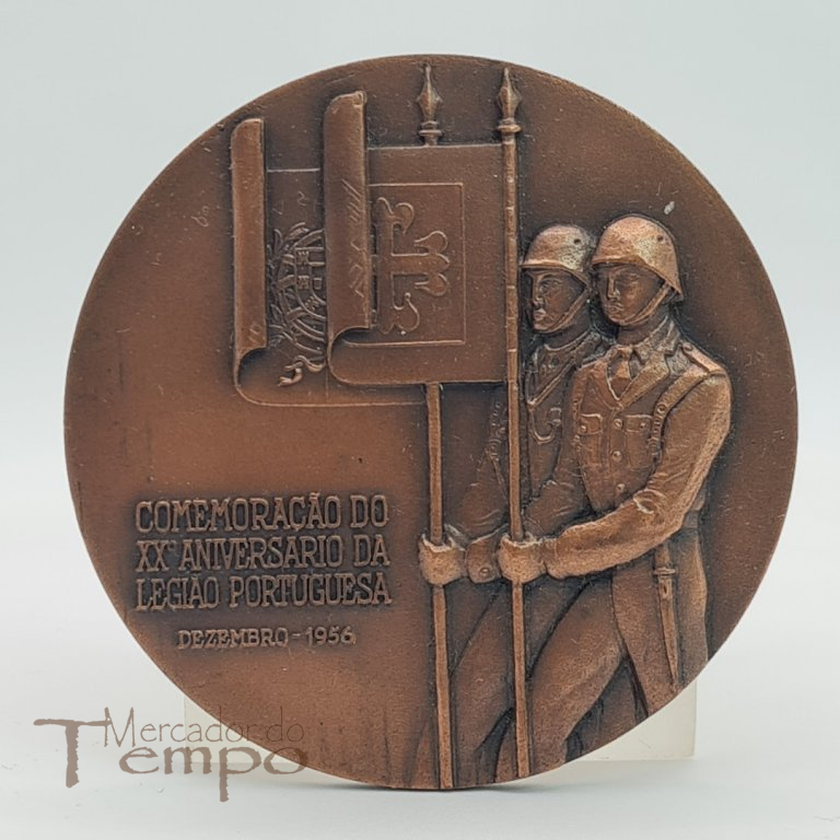 Medalha em cobre da Legião Portuguesa, comemorativa do XX Aniversário, 1936-1956