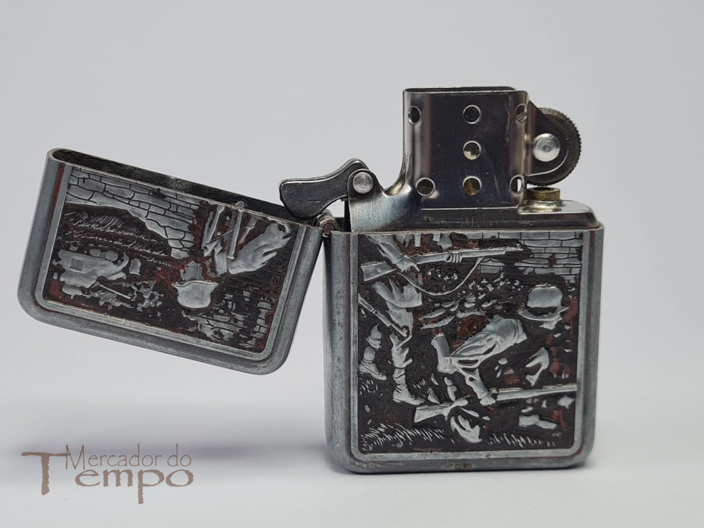 Isqueiro Star, tipo Zippo figuras militares Alemães da 2ª Guerra Mundial.