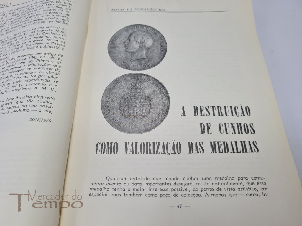 Notas da Medalhistica, A.Marques Pinto, 1971