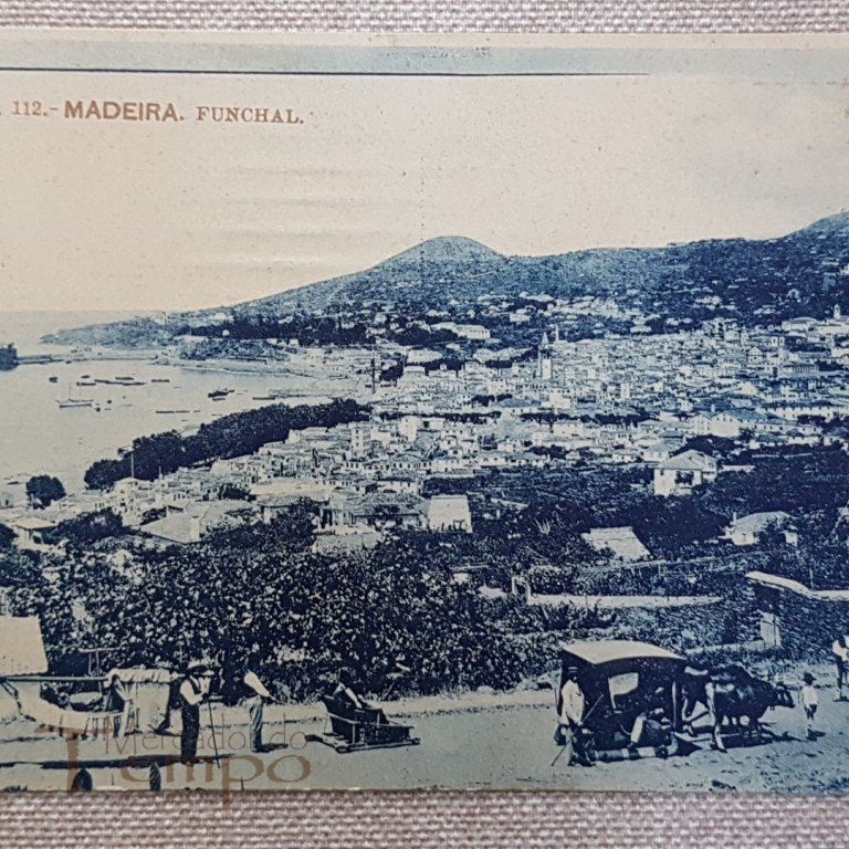 Postal antigo Madeira Funchal circulado 1917