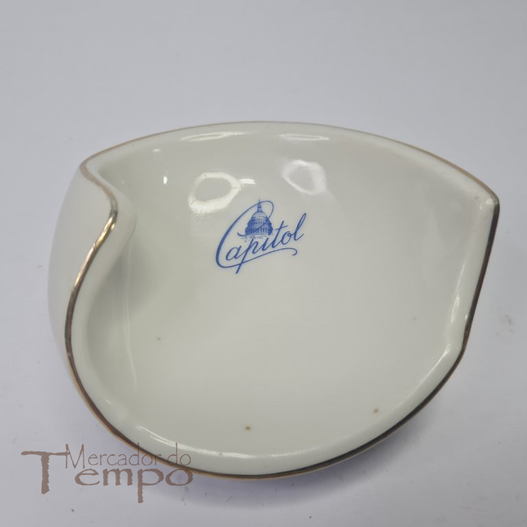 Cinzeiro porcelana modernista fábrica de Candal, Hotel Capitol 