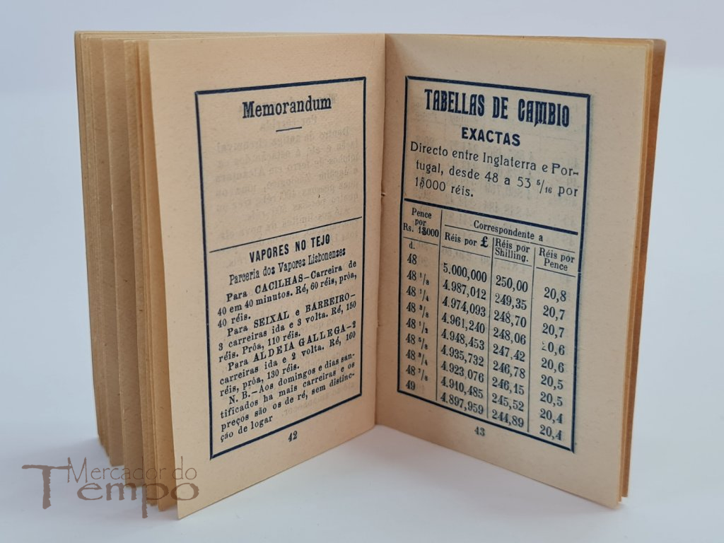  Brinde/ Calendário da Livraria Ferreira, Lisboa, datado de 1911