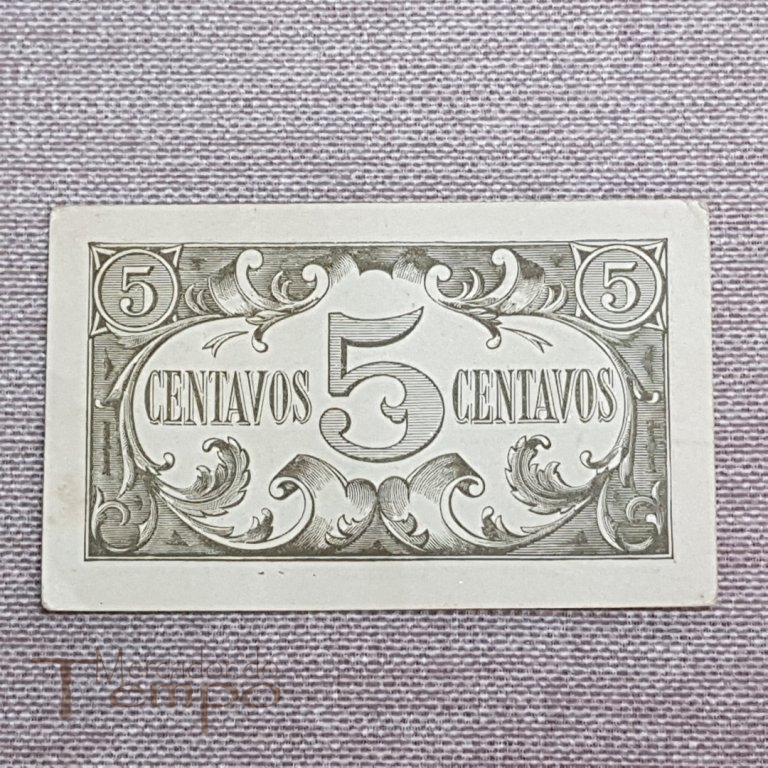 Nota / Cédula Portugal Cinco 5 Centavos 1918