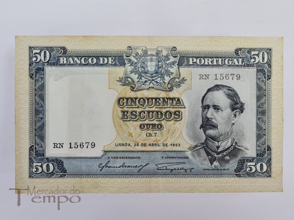 Portugal Nota 50$00 escudos 1953