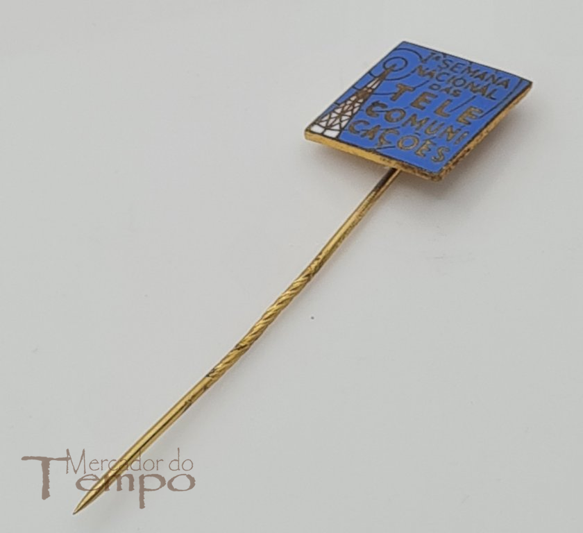 Pin esmaltado da 1a semana Nacional das Telecomunicações 