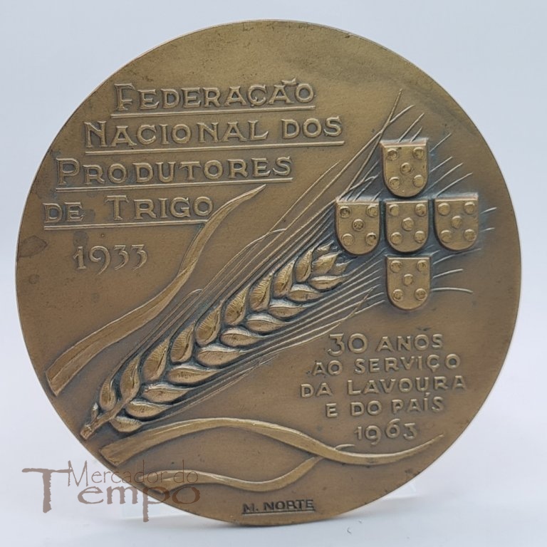 Medalha bronze Federação Nacional dos Produtores de Trigo, 1963. M.Norte