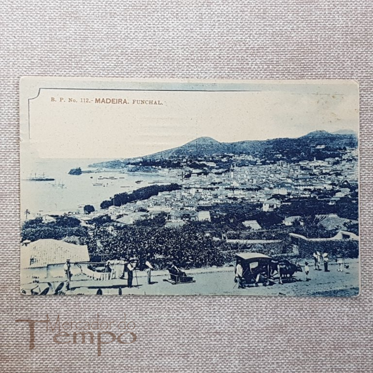 Postal antigo Madeira Funchal circulado 1917