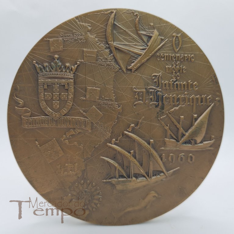 Medalhão bronze D.Henrique O Navegador, João da Silva, 1960
