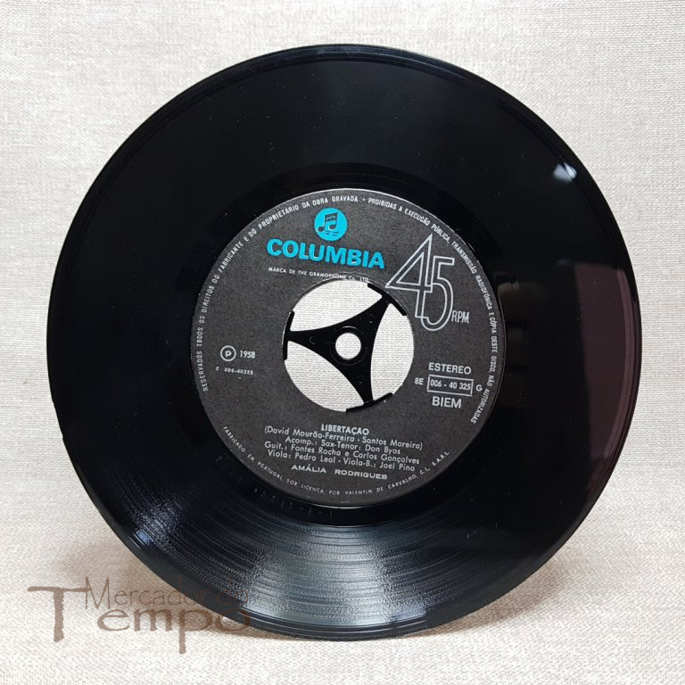 Disco 45 rpm Amália Rodrigues / Manuel Alegre - Trova do vento que passa