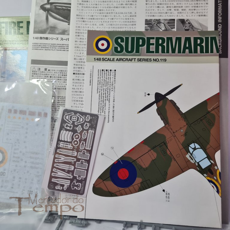 Kit 1/48 Avião Tamiya Supermarine Spitfire MK.I