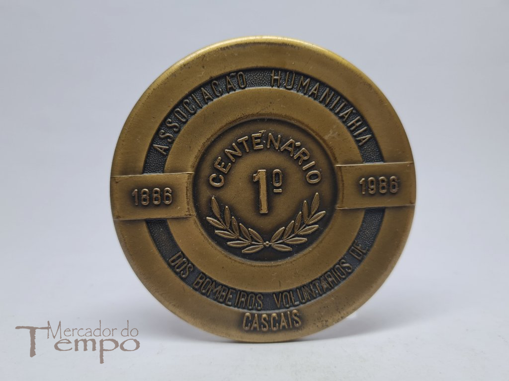 Medalha bronze 1º Cent. Bombeiros Voluntários de Cascais 1986