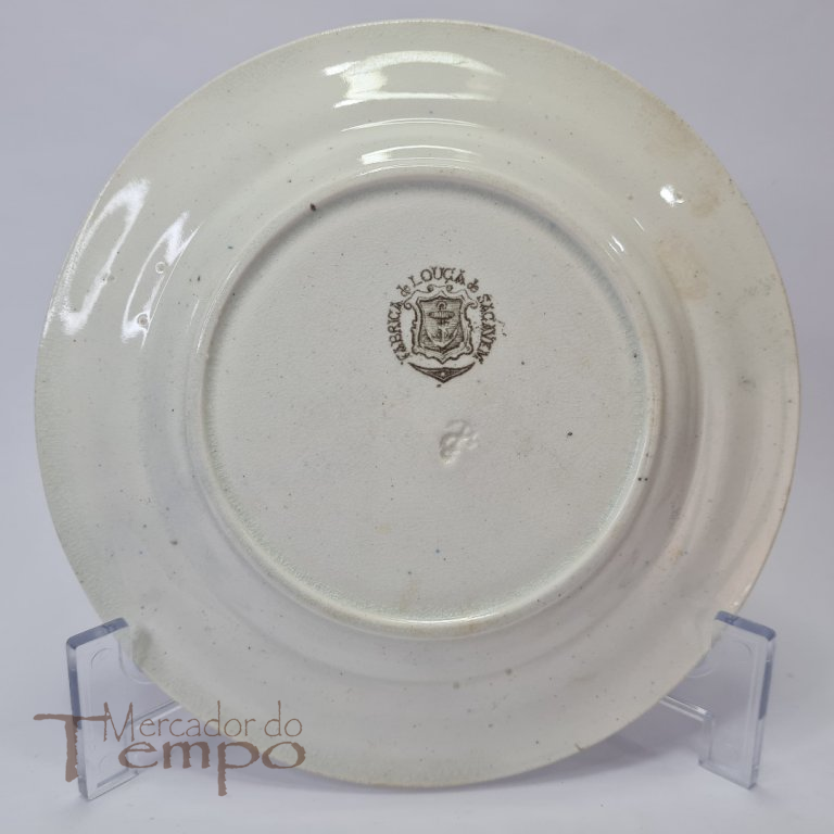 Prato Sobremesa Fábrica de Sacavém Cavalinho castanho 1862