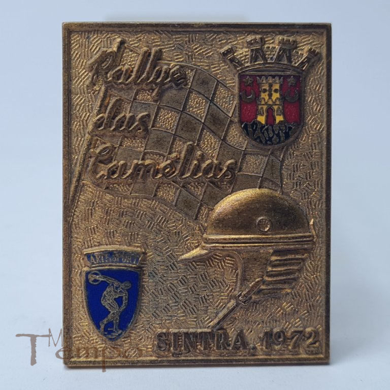 Crachá esmaltado, Rallye das Camélias, Sintra, 1972